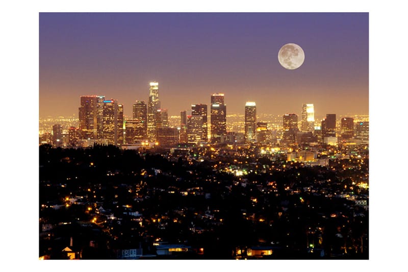 Fototapet Moon Over City Of Angels 250x193 - Artgeist sp. z o. o. - Boligtilbehør - Vægdekoration - Tapeter - Fototapeter