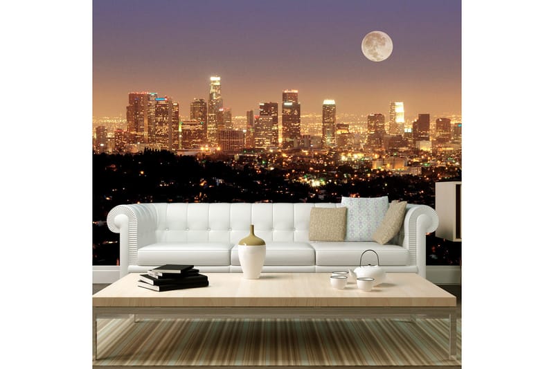 Fototapet Moon Over City Of Angels 250x193 - Artgeist sp. z o. o. - Boligtilbehør - Vægdekoration - Tapeter - Fototapeter