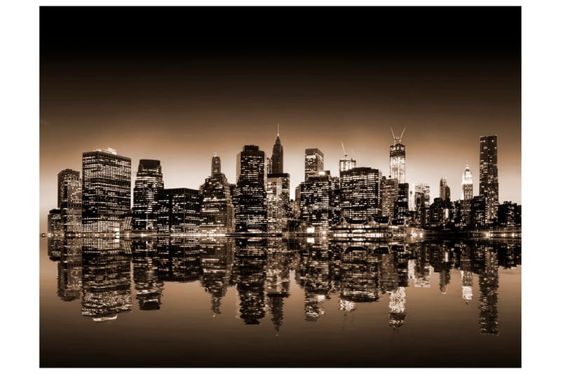 Fototapet New York Sepia 200x154 - Artgeist sp. z o. o. - Boligtilbehør - Vægdekoration - Tapeter - Fototapeter