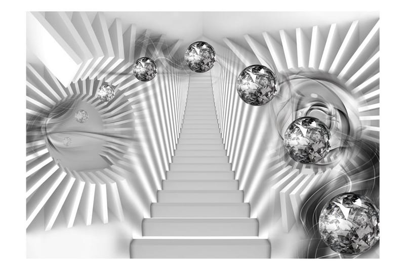 Fototapet Silver Stairs 400x280 - Artgeist sp. z o. o. - Boligtilbehør - Vægdekoration - Tapeter - Fototapeter