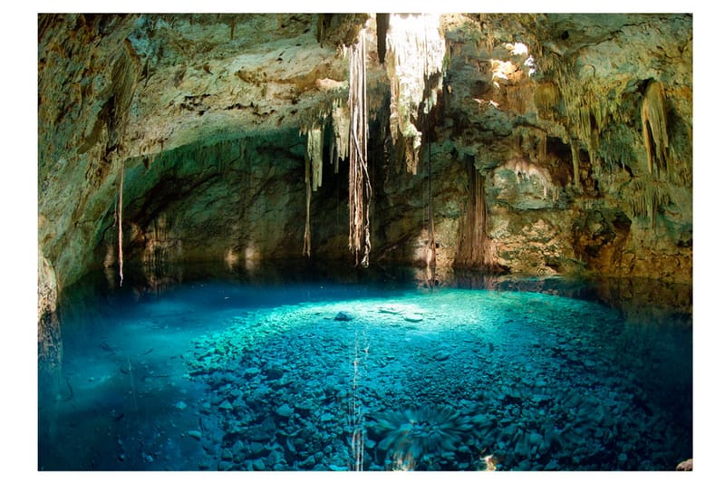 Fototapet Stalactite Cave 100x70 - Artgeist sp. z o. o. - Boligtilbehør - Vægdekoration - Tapeter - Fototapeter