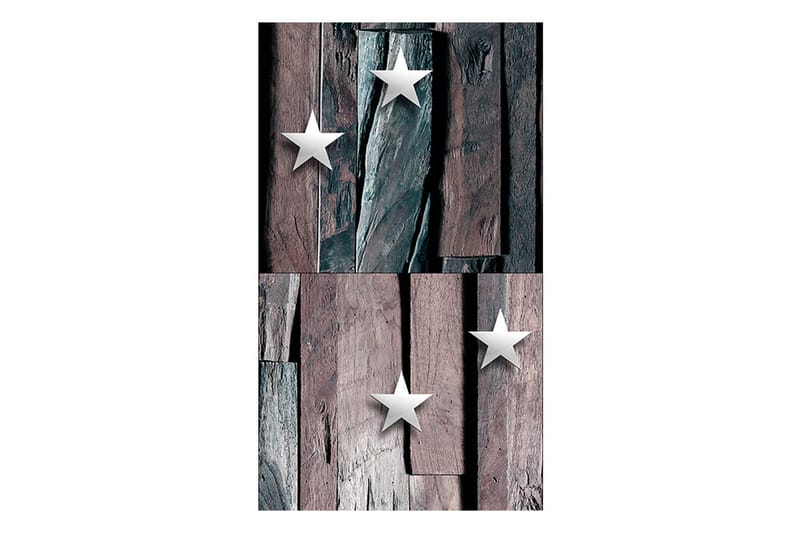 Fototapet Stars On Wood 50x1000 - Artgeist sp. z o. o. - Boligtilbehør - Vægdekoration - Tapeter - Fototapeter