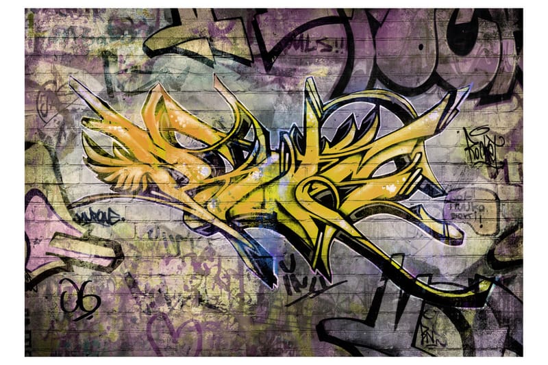 Fototapet Stunning Graffiti 150x105 - Artgeist sp. z o. o. - Boligtilbehør - Vægdekoration - Tapeter - Fototapeter