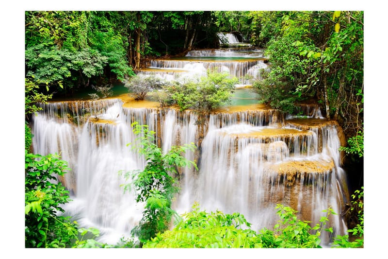 Fototapet Thai Waterfall 100x70 - Artgeist sp. z o. o. - Boligtilbehør - Vægdekoration - Tapeter - Fototapeter