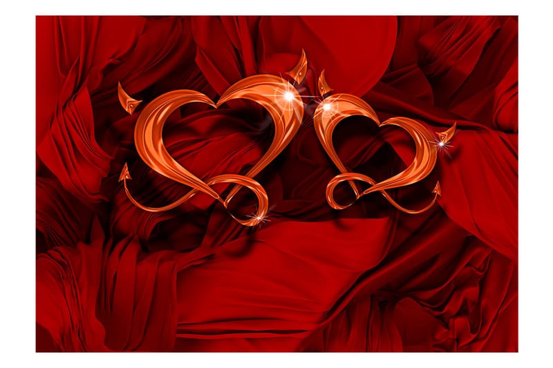 Fototapet Two Hearts 250x175 - Artgeist sp. z o. o. - Boligtilbehør - Vægdekoration - Tapeter - Fototapeter