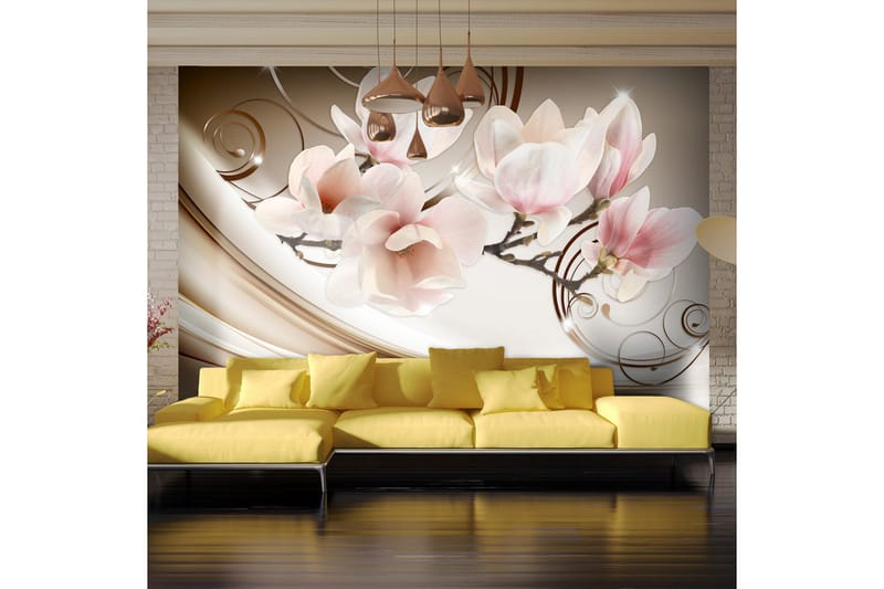 Fototapet Waves Of Magnolia 300x210 - Artgeist sp. z o. o. - Boligtilbehør - Vægdekoration - Tapeter - Fototapeter