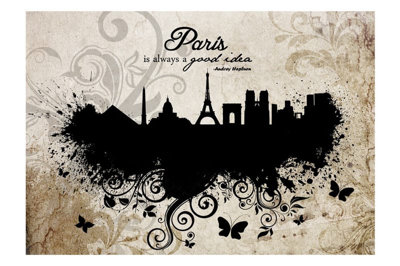 Fototapet Paris Is Always A Good Idea Vintage 250x175 - Artgeist sp. z o. o. - Boligtilbehør - Vægdekoration - Tapeter - Fototapeter