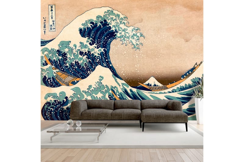 Vægmaleri Hokusai The Great Wave Off Kanagawa 150x105 - Artgeist sp. z o. o. - Fototapeter