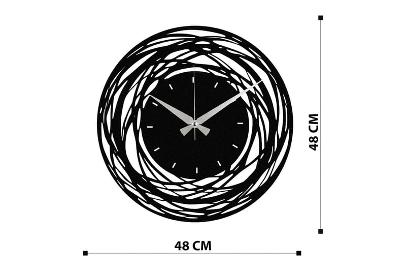 Achterdis Vægur Abstrakt - Sort - Boligtilbehør - Vægdekoration - Vægure & Ure
