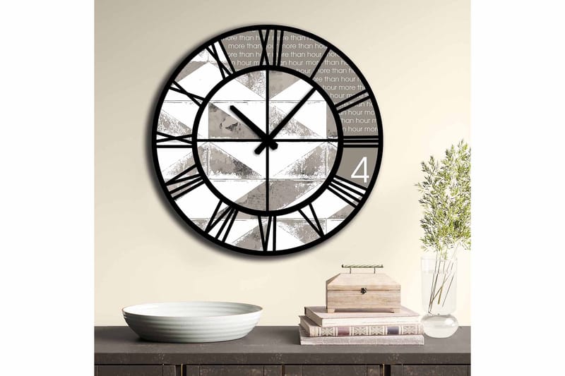 Decorative MDF Clock 50x - Boligtilbehør - Vægdekoration - Vægure & Ure