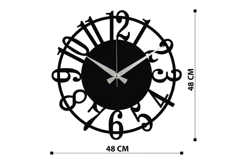 Enzoclock - S006 - Sort - Boligtilbehør - Vægdekoration - Vægure & Ure