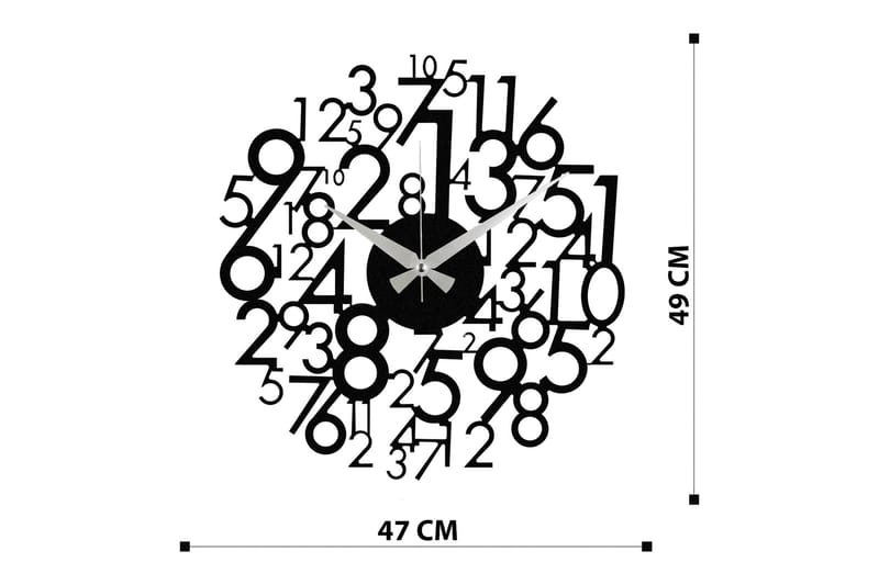 Enzoclock - S019 - Sort - Boligtilbehør - Vægdekoration - Vægure & Ure