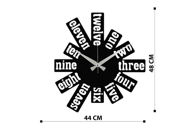 Enzoclock - S020 - Sort - Boligtilbehør - Vægdekoration - Vægure & Ure