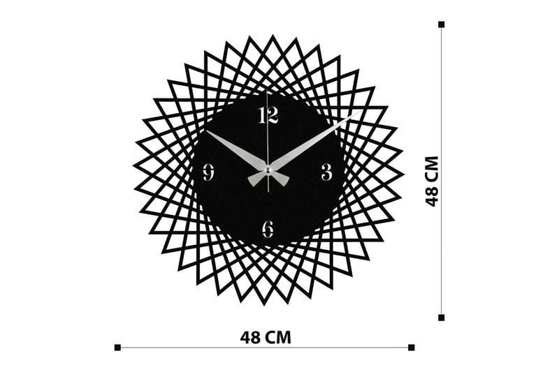 Enzoclock - S026 - Sort - Boligtilbehør - Vægdekoration - Vægure & Ure