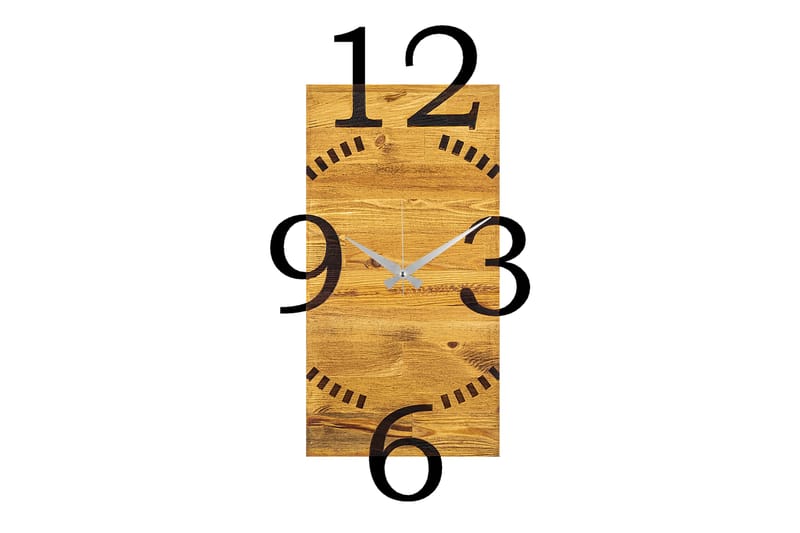 Wooden Clock 2 - Sort/Valnød - Boligtilbehør - Vægdekoration - Vægure & Ure