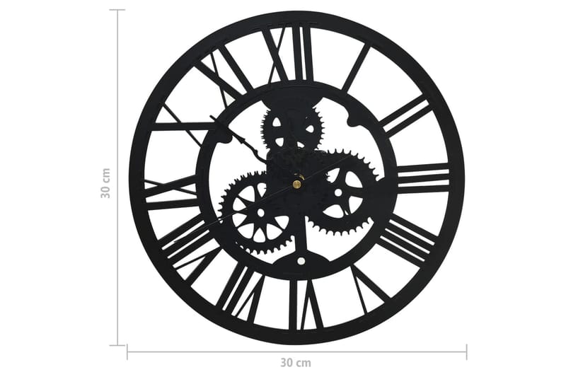 Vægur 30 cm Akryl Sort - Sort - Boligtilbehør - Vægdekoration - Vægure & Ure