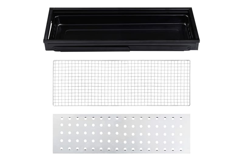 bærbar campinggrill 60x22,5x33 cm stål - Sort - Have - Grill - Øvrige griller - Bærbare griller & campinggriller