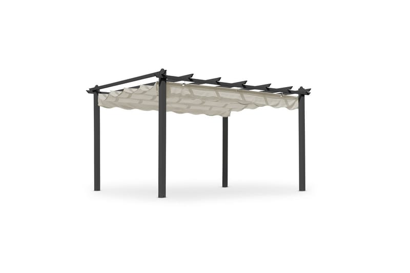 Pergola Hillerstorp Skanør 300 x 400 cm Sort/Sand - Sort/Sand - Have - Grill - Grill tilbehør - Grilltelt