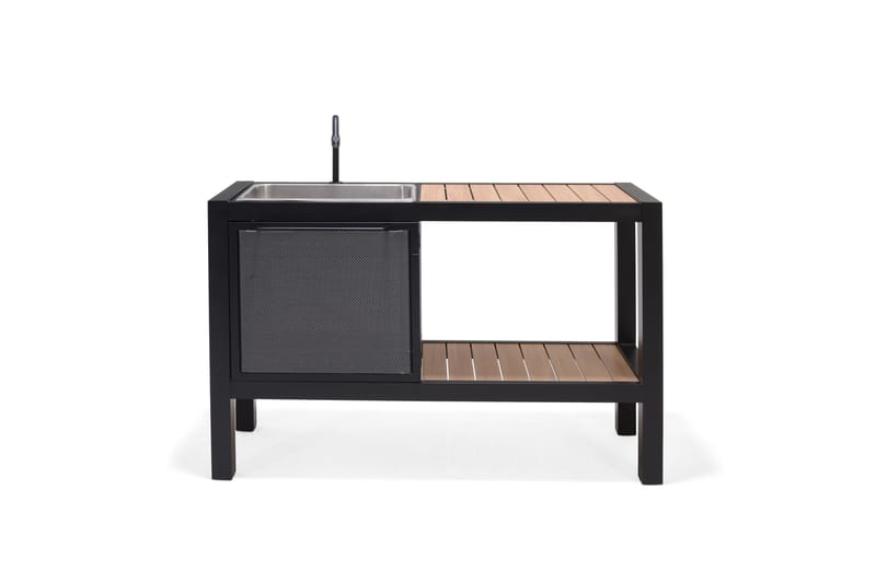 Panama Udendørskøkken uden grill 132x48 cm Sort - Lifestyle Garden - Have - Grill - Udekøkken - Komplette udekøkkener