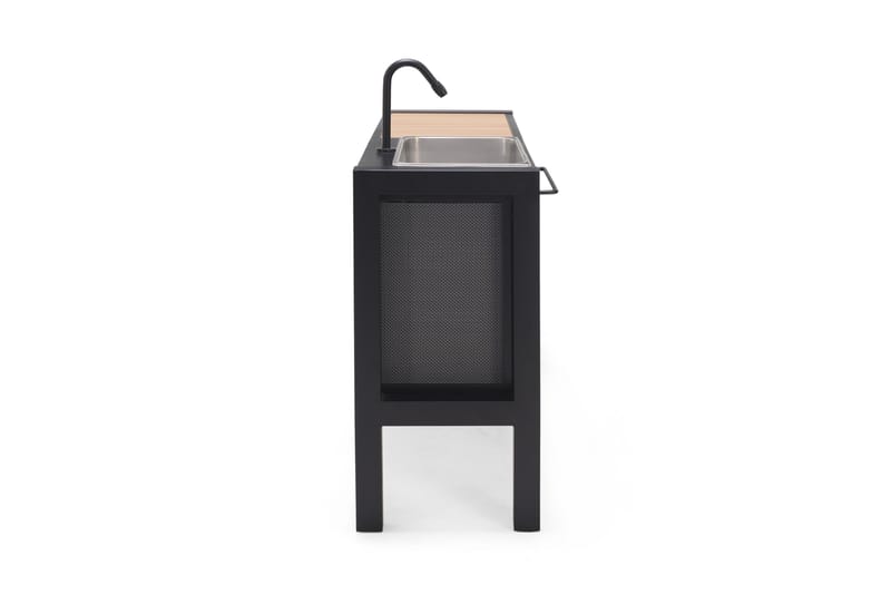 Panama Udendørskøkken uden grill 132x48 cm Sort - Lifestyle Garden - Have - Grill - Udekøkken - Komplette udekøkkener