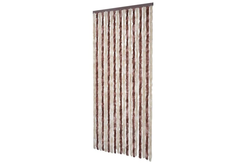 Insektgardin 120x220 cm chenille beige og lysebrun - Brun - Have - Havearbejde & dyrkning - Dyrkning - Skadedyrsbekæmpelse - Myggebeskyttelse