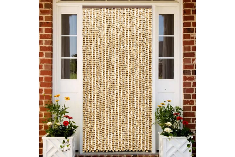 Insektgardin 56x185 cm chenille beige og brun - Beige - Have - Havearbejde & dyrkning - Dyrkning - Skadedyrsbekæmpelse - Myggebeskyttelse