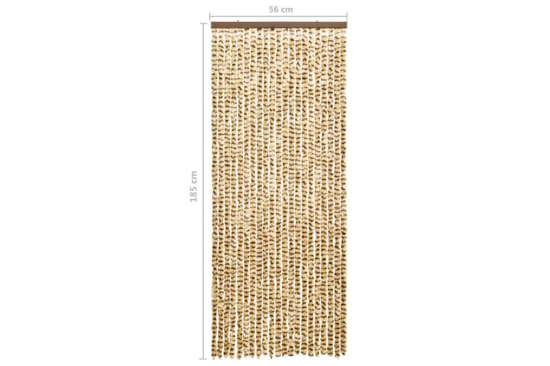 Insektgardin 56x185 cm chenille beige og brun - Beige - Have - Havearbejde & dyrkning - Dyrkning - Skadedyrsbekæmpelse - Myggebeskyttelse