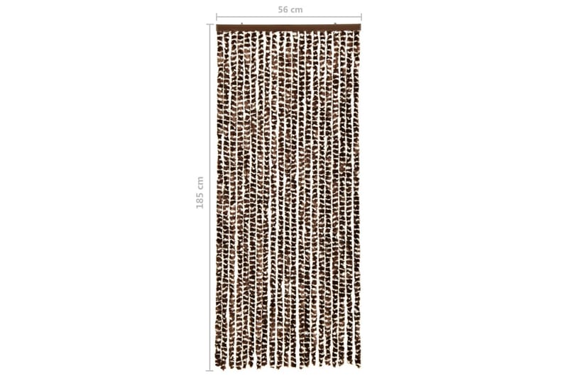 Insektgardin 56x185 cm chenille brun og hvid - Brun - Have - Havearbejde & dyrkning - Dyrkning - Skadedyrsbekæmpelse - Myggebeskyttelse