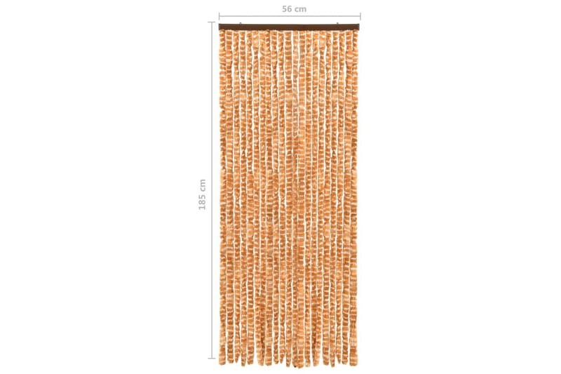 Insektgardin 56x185 cm chenille okker og hvid - Gul - Have - Havearbejde & dyrkning - Dyrkning - Skadedyrsbekæmpelse - Myggebeskyttelse