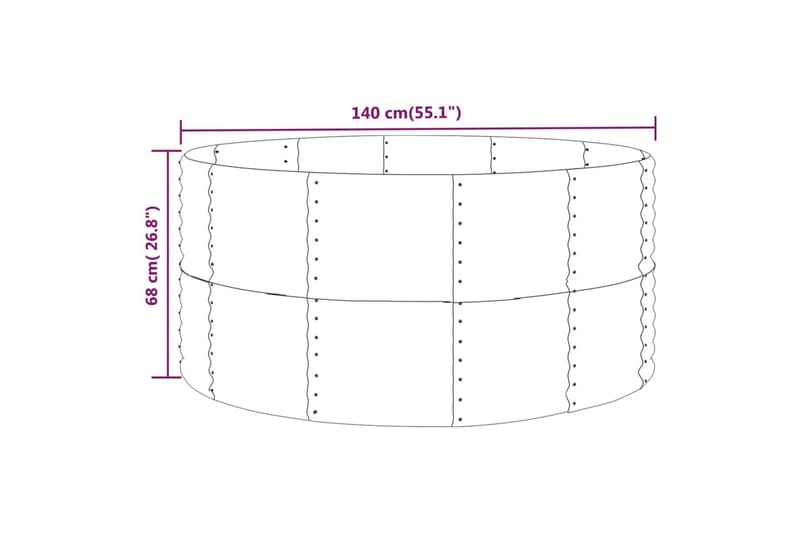 beBasic plantekasse 140x140x68 cm pulverlakeret stål antracitgrå - Antracit - Have - Havearbejde & dyrkning - Dyrkning - Urtepotteskjulere & blomsterkrukker - Blomsterkasser