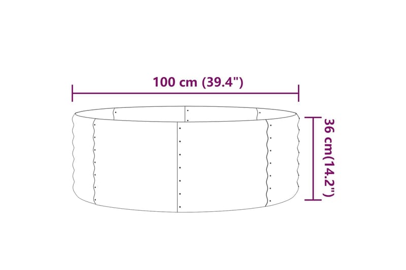 beBasic plantekasse 100x100x36 cm pulverlakeret stål antracitgrå - Antracit - Have - Havearbejde & dyrkning - Dyrkning - Urtepotteskjulere & blomsterkrukker - Blomsterkasser