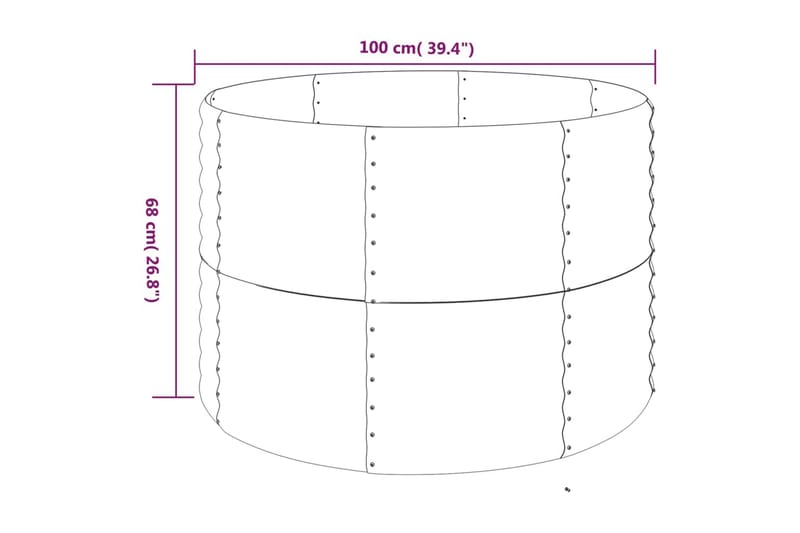 beBasic plantekasse 100x100x68 cm pulverlakeret stål antracitgrå - Antracit - Have - Havearbejde & dyrkning - Dyrkning - Urtepotteskjulere & blomsterkrukker - Blomsterkasser