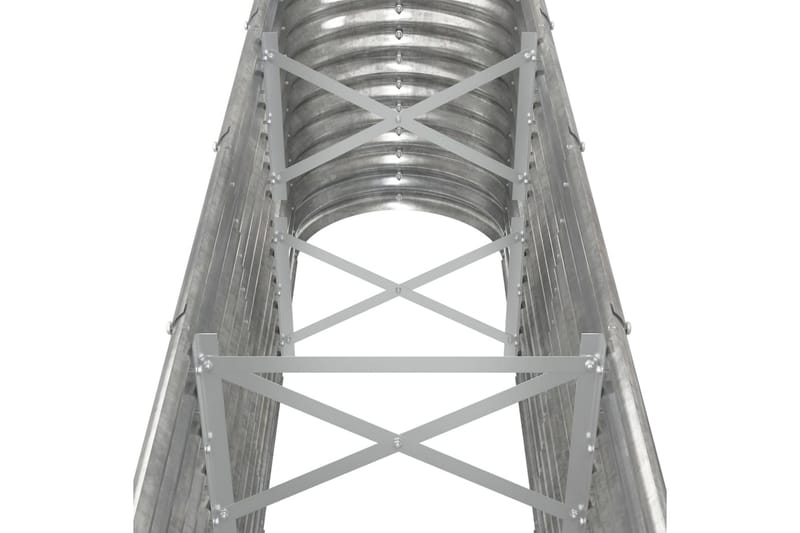 beBasic plantekasse 332x40x68 cm pulverlakeret stål sølvfarvet - SÃ¸lv - Have - Havearbejde & dyrkning - Dyrkning - Urtepotteskjulere & blomsterkrukker - Blomsterkasser