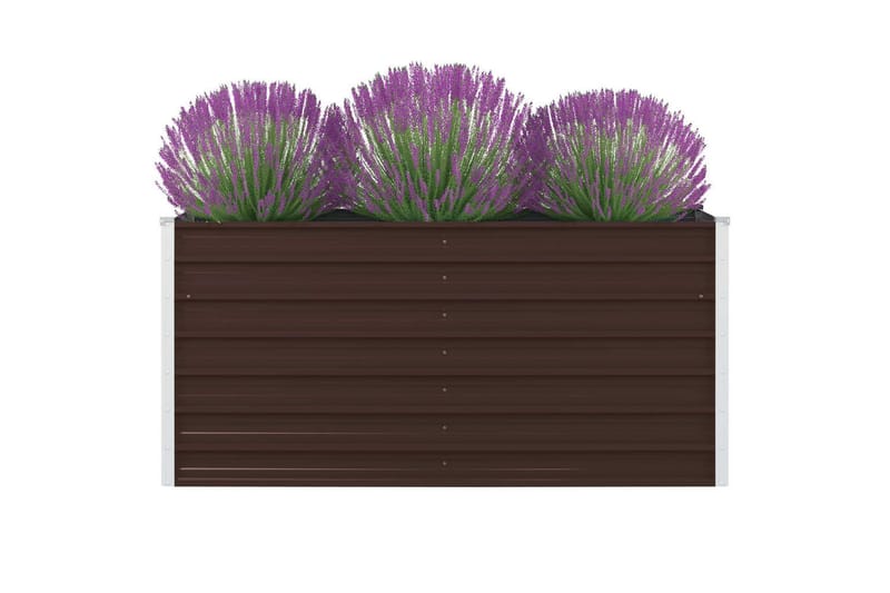 Hævet Plantekasse 160 X 80 X 45 Cm Galvaniseret Stål Brun - Brun - Have - Havearbejde & dyrkning - Dyrkning - Urtepotteskjulere & blomsterkrukker - Blomsterkasser