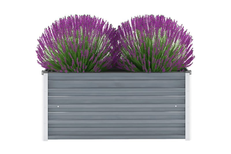 Haveplantekasse Galvaniseret Stål 100 X 40 X 45 Cm Grå - Grå - Have - Havearbejde & dyrkning - Dyrkning - Urtepotteskjulere & blomsterkrukker - Blomsterkasser