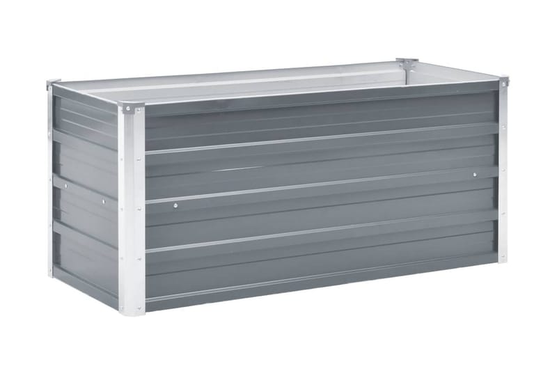 Haveplantekasse Galvaniseret Stål 100 X 40 X 45 Cm Grå - Grå - Have - Havearbejde & dyrkning - Dyrkning - Urtepotteskjulere & blomsterkrukker - Blomsterkasser