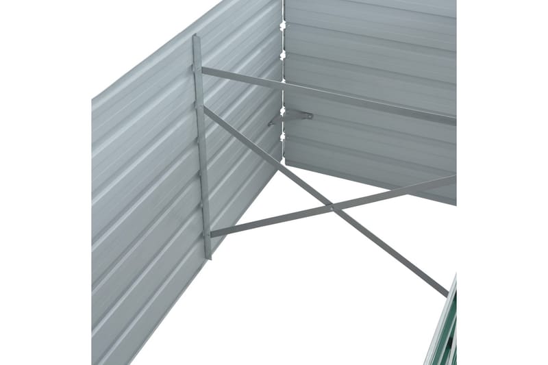 Haveplantekasse Galvaniseret Stål 320 X 80 X 45 Cm Grøn - Grøn - Have - Havearbejde & dyrkning - Dyrkning - Urtepotteskjulere & blomsterkrukker - Blomsterkasser