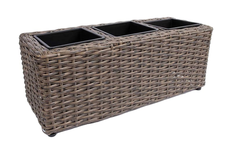 Wicker Dyrkningskasse 48x18xH18 cm Mørkebrun - Have - Havearbejde & dyrkning - Dyrkning - Urtepotteskjulere & blomsterkrukker - Blomsterkasser