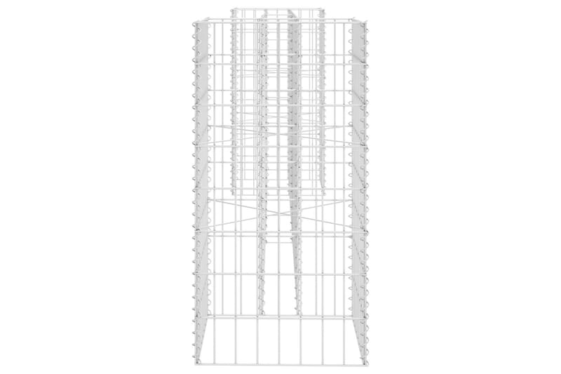 H-formet gabion-plantekasse 260x40x80 cm stål - Sølv - Have - Havearbejde & dyrkning - Dyrkning - Urtepotteskjulere & blomsterkrukker - Blomsterreol & blomsterstativ