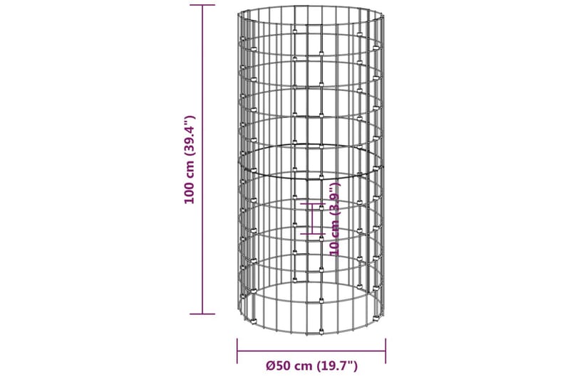 beBasic kompostbeholder Ã˜50x100 cm galvaniseret stål - SÃ¸lv - Have - Havearbejde & dyrkning - Kompost - Varmkompost & kompostbeholder