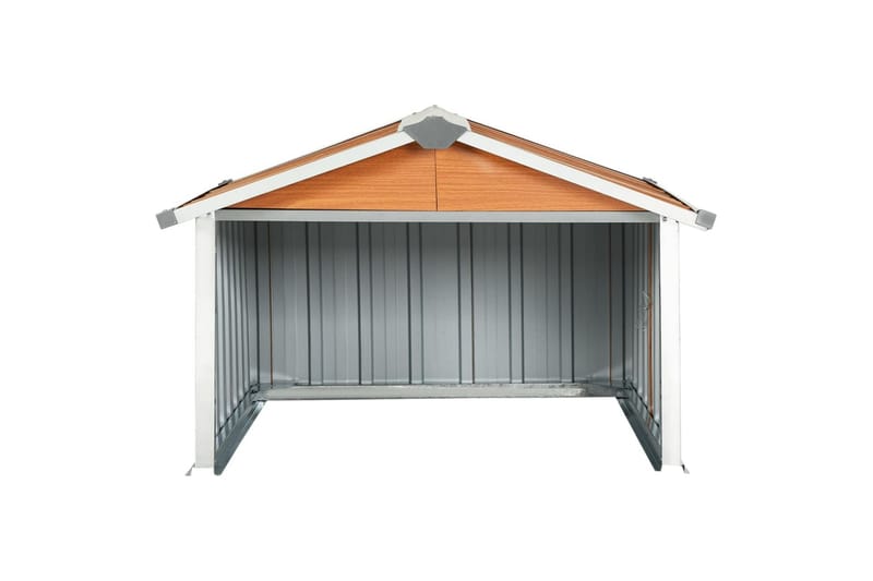 garage til robotplæneklipper 92x97x63 cm galvaniseret stål - Brun - Have - Havemaskiner - Plæneklippere - Elektrisk plæneklipper