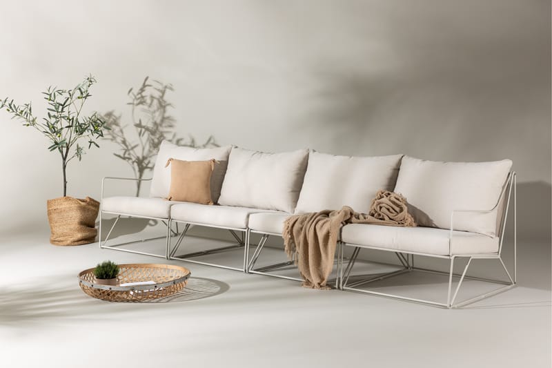 Usteryd 4-personers loungesofa - Beige - Havemøbler - Loungemøbler - Loungesofaer