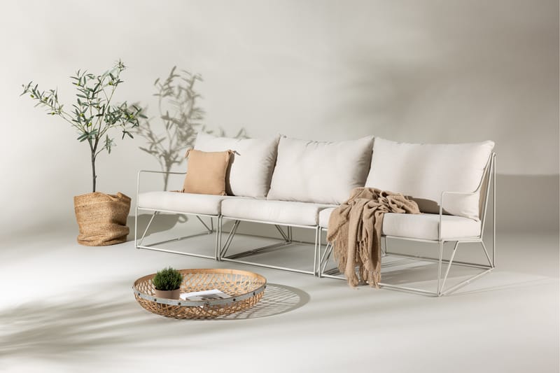 Usteryd 3-personers loungesofa - Beige - Havemøbler - Loungemøbler - Loungesofaer