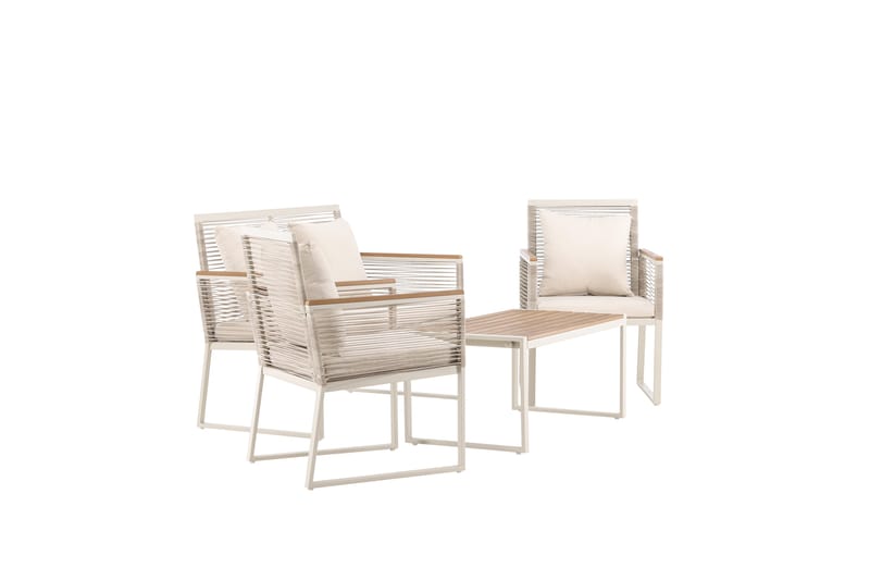 Dallas Sofagruppe 4-sæders - Beige - Have - Udendørs miljø - Altan & terrasse - Altanmøbler