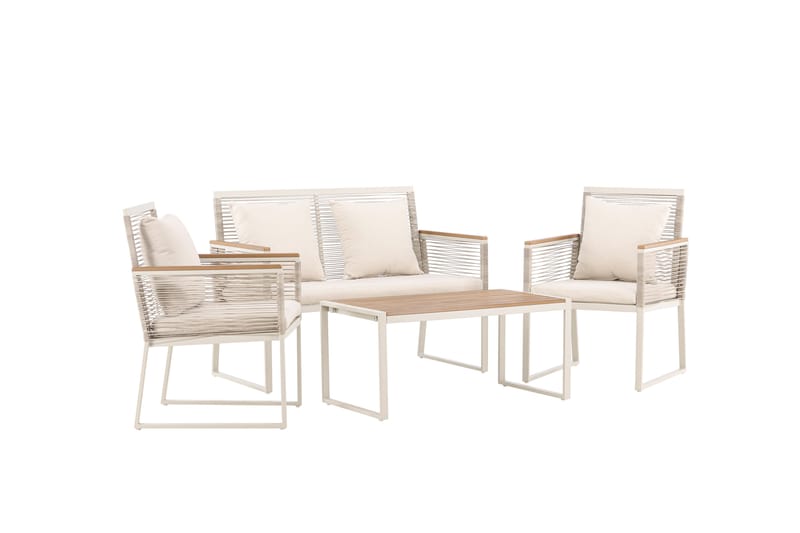 Dallas Sofagruppe 4-sæders - Beige - Have - Udendørs miljø - Altan & terrasse - Altanmøbler