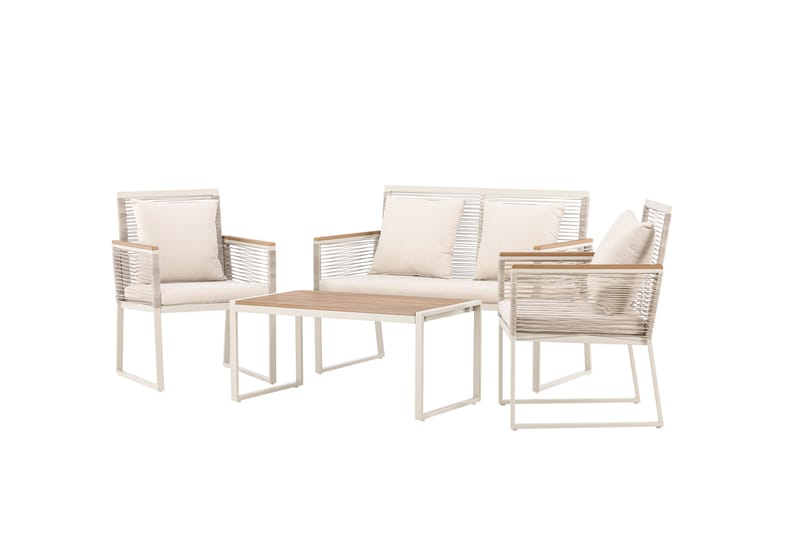 Dallas Sofagruppe 4-sæders - Beige - Have - Udendørs miljø - Altan & terrasse - Altanmøbler