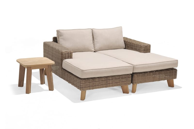 Bahamas Loungesæt 2-4-pers - Beige - Have - Udendørs miljø - Altan & terrasse - Altanmøbler