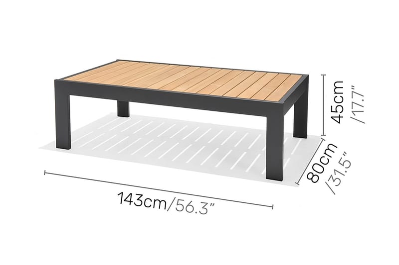 Palau Loungesæt 6-Pers. - Træ/Grå - Have - Udendørs miljø - Altan & terrasse - Altanmøbler