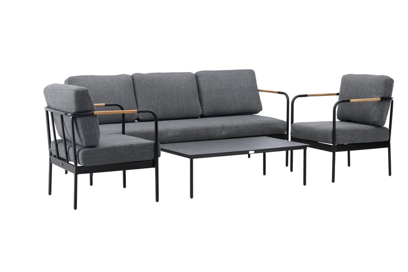 Pehnna Sofa Gruppe 5-sæde Sort - Venture Home - Have - Udendørs miljø - Altan & terrasse - Altanmøbler