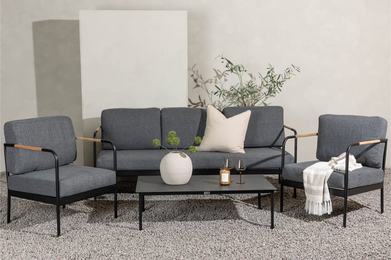 Pehnna Sofa Gruppe 5-sæde Sort - Venture Home - Have - Udendørs miljø - Altan & terrasse - Altanmøbler